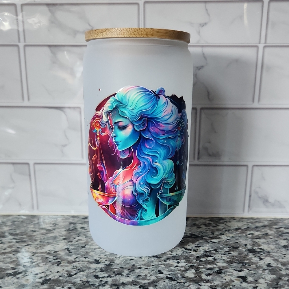 LIBRA Frosted Glass Cup